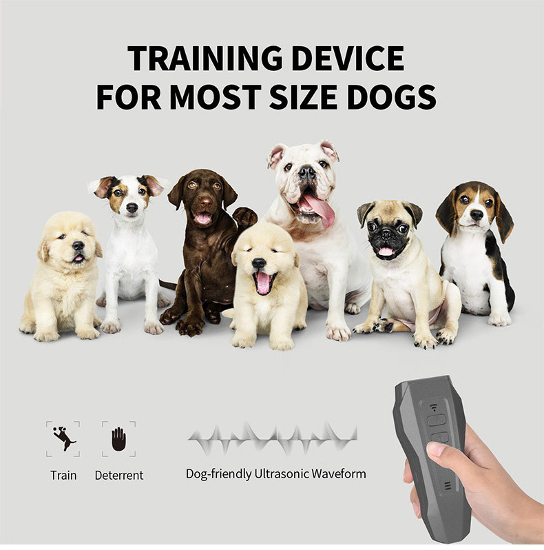 2023 Top Selling Humane Electric Shock Training Collar Barking Remote Control Anti Bark Trainer Waterproof Rechargeable