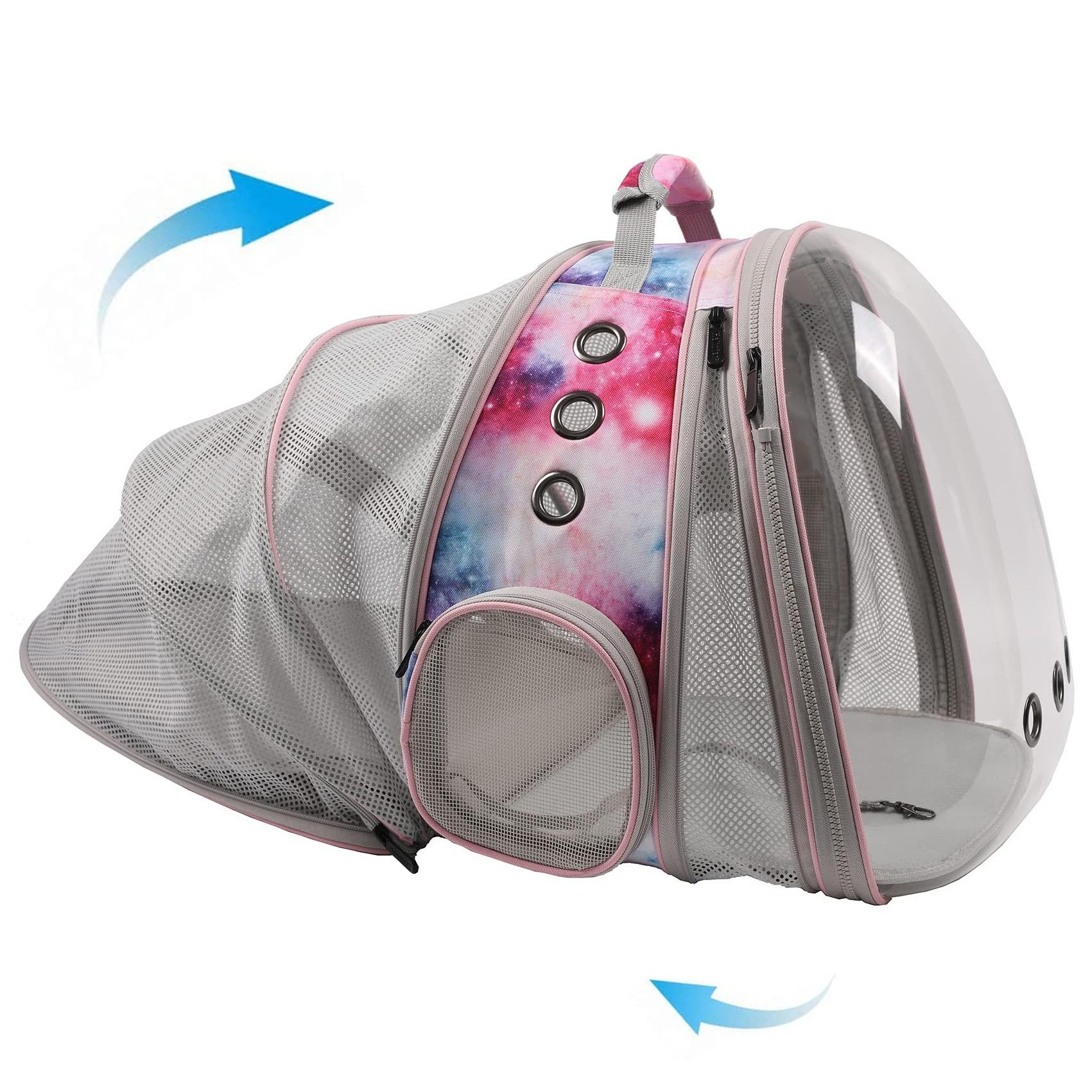 Outside Travel Portable Expandable Transparent Space Capsule Breathable Cat Carrier Pet Carriers Bags Backpack For Cat