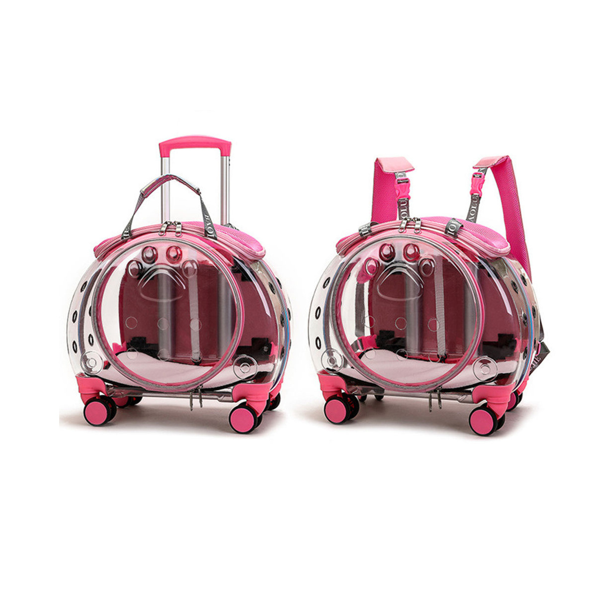 Hot Sale Is Easy To Go Out The Pull Rod Is Transparent And Breathable Pet Suitcase