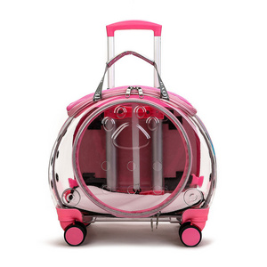 Hot Sale Is Easy To Go Out The Pull Rod Is Transparent And Breathable Pet Suitcase