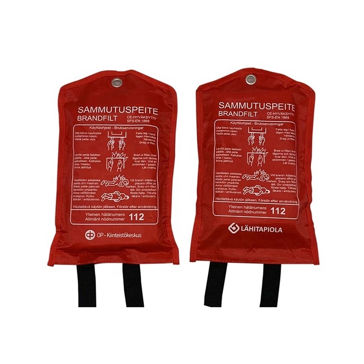 430GSM Emergency Safe Fiberglass Cloth Fabric Large Size Fire Blankets en1869 fire blanket for kitchen