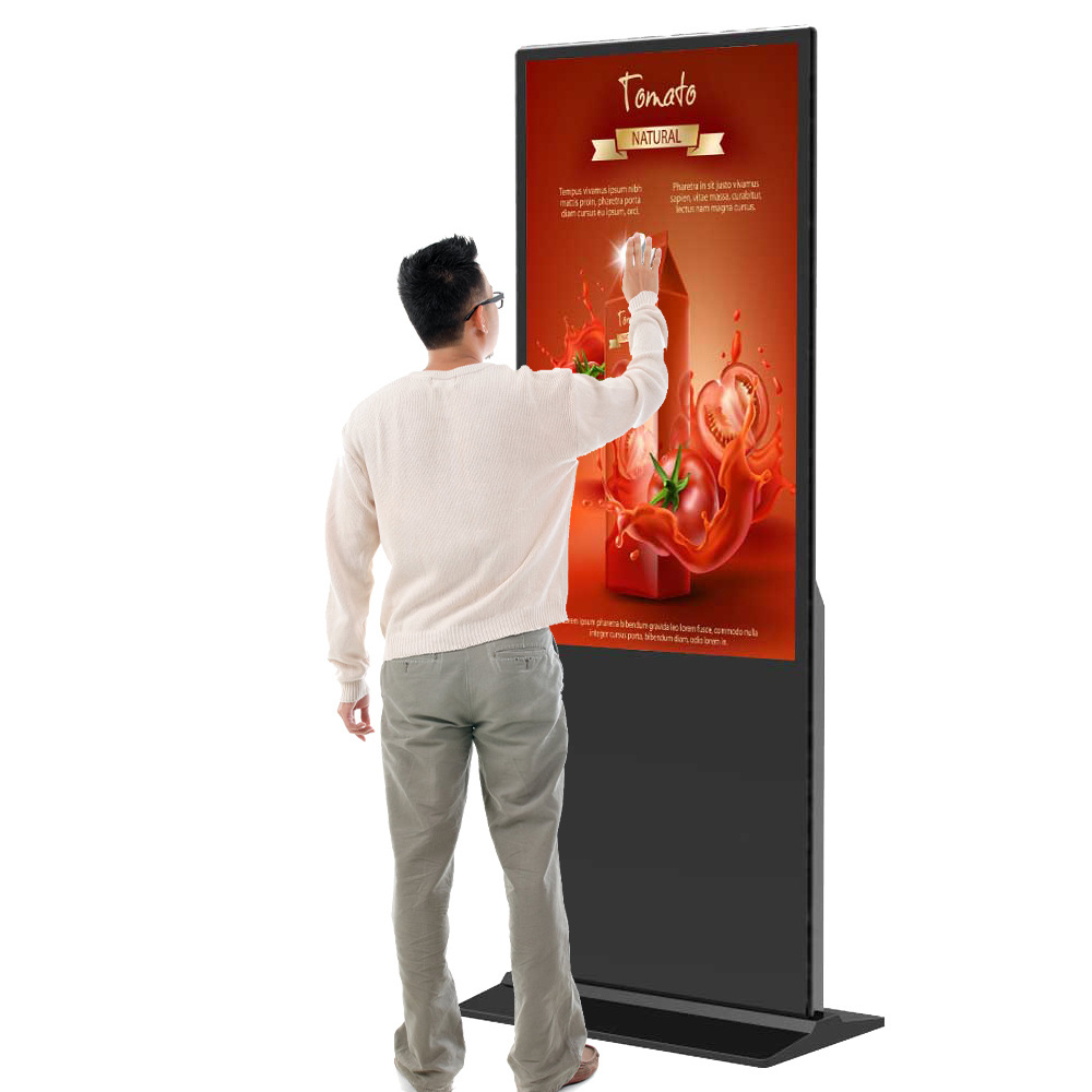 Floor Standing Kiosk 32-86 Inch Android Video LCD Advertising Player Equipment Indoor Totem Digital Touch Signage Display