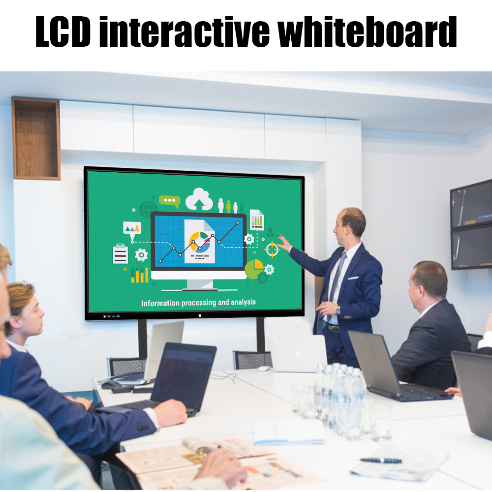 interactive whiteboard 65 75 86 98 inch Dual system touch screen display portable wall mounted smart digital board