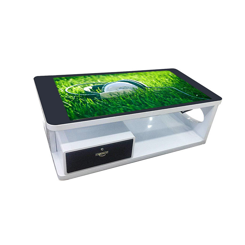 Free standing 43 55 inch indoor lcd interactive android or windows system coffee game smart touch screen table