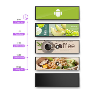 10.1 23.1 38 46.6 inch digital signage advertising shelf stretched bar monitor ultra wide lcd screen