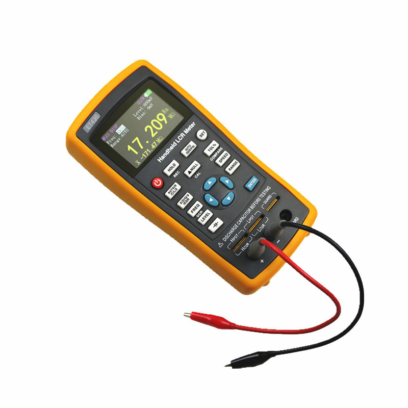 Portable Digital LCR Bridge Meter with Testing Frequency 100Hz to 100KHz Continuously Adjustable