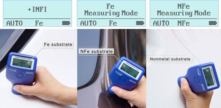 paint film coating thickness meter gauge Tester instrument with quick test time 0.5 second LS220