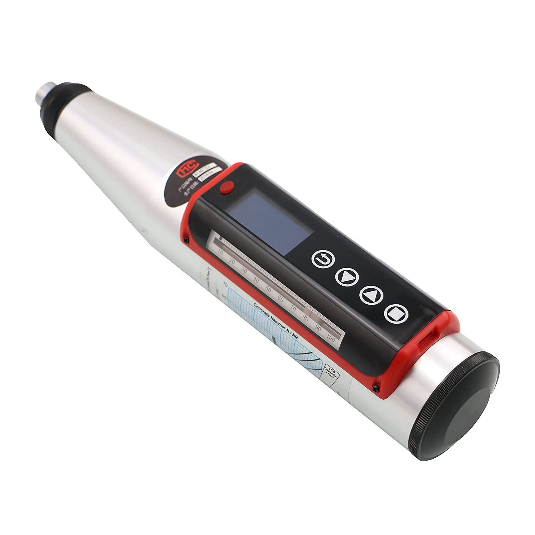 Digital Concrete Rebound Resiliometer Hammer Tester with Touchscreen OLCD Display 200 Standard Component Storage