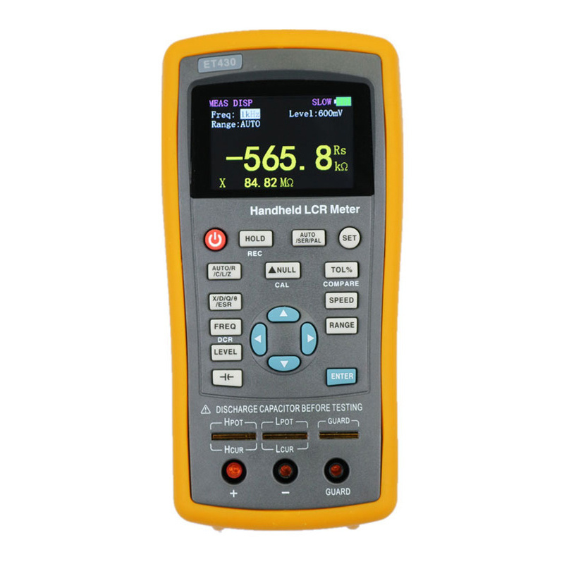 Portable Digital LCR Bridge Meter with Testing Frequency 100Hz to 100KHz Continuously Adjustable