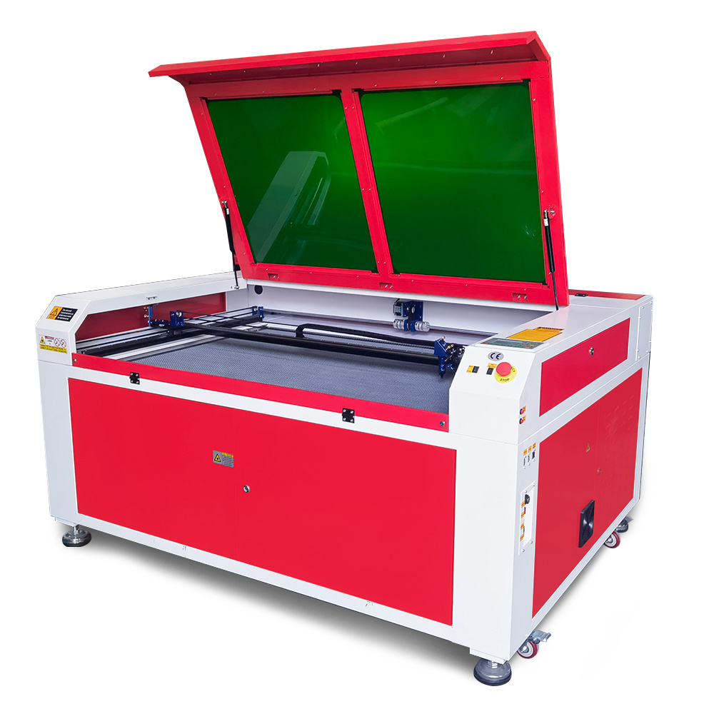 CO2 laser engraving and cutting machine 1490130W engrave the earth  European plug  red color  glass laser engraving machine