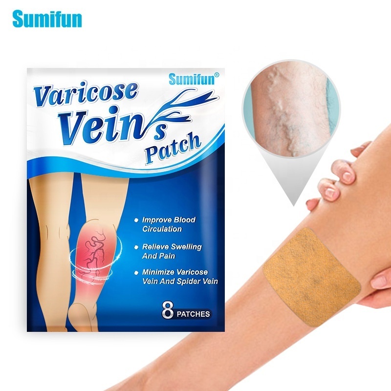 Sumifun 8pcs/bag Chinese Varicose Veins Plaster Vasculitis Phlebitis Spider Leg Medical Patch Angiitis Removal Patch