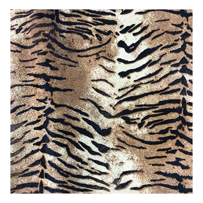 Tiger Leather Sofa Home Decor Horse Fur Shoes Boots Genuine Cowhide Bag Imitation Tiger Skin Style Rug