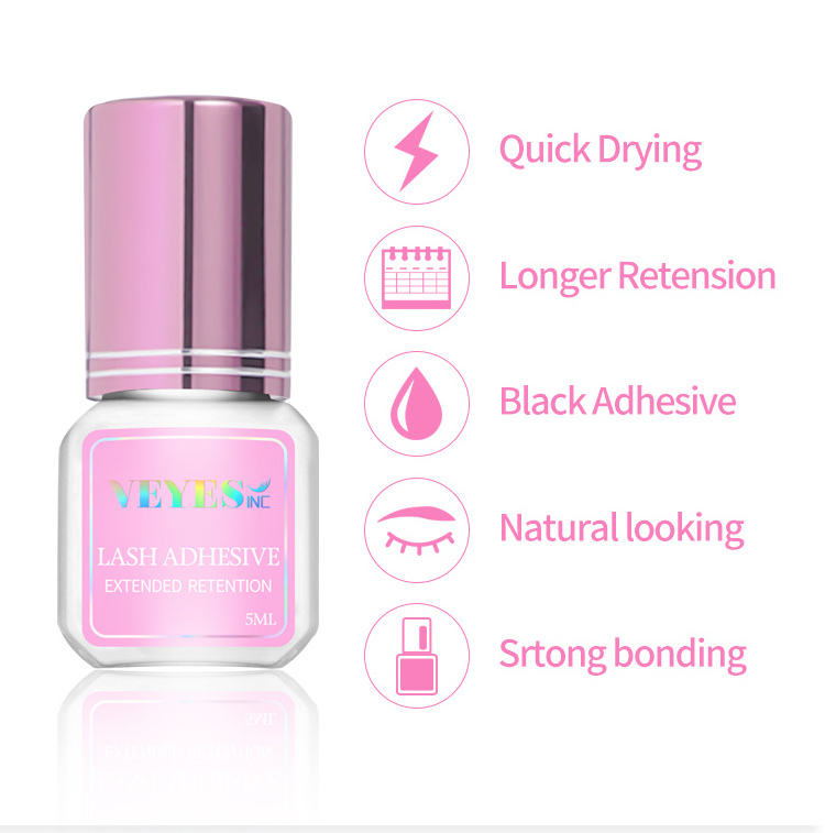 VEYES Hot Selling Private Label 0.5 Second Waterproof Fast Dry Eyelash Extensions Glue Lash Adhesive Eyelash Glue For Sensitive