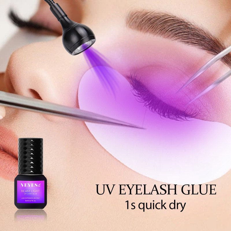 VEYES inc New Product Korean adhesives UV Eyelash Glue for Lash Extensions and Glue Sensitive led uv lash extension glue  light