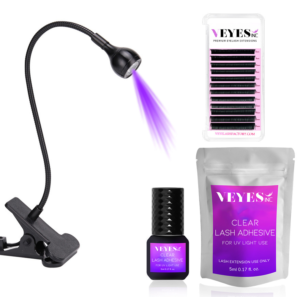 VEYES inc New Product eyelash extensions glue uv light lash glue uv eyelash sensitive led Waterproof uv lash extension glue