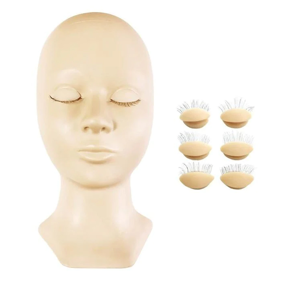 VEYES Wholesale Practice Mannequin Head Eyelash Extension Lash Mannequin Head 3 Layer realistic mannequin head for lash display