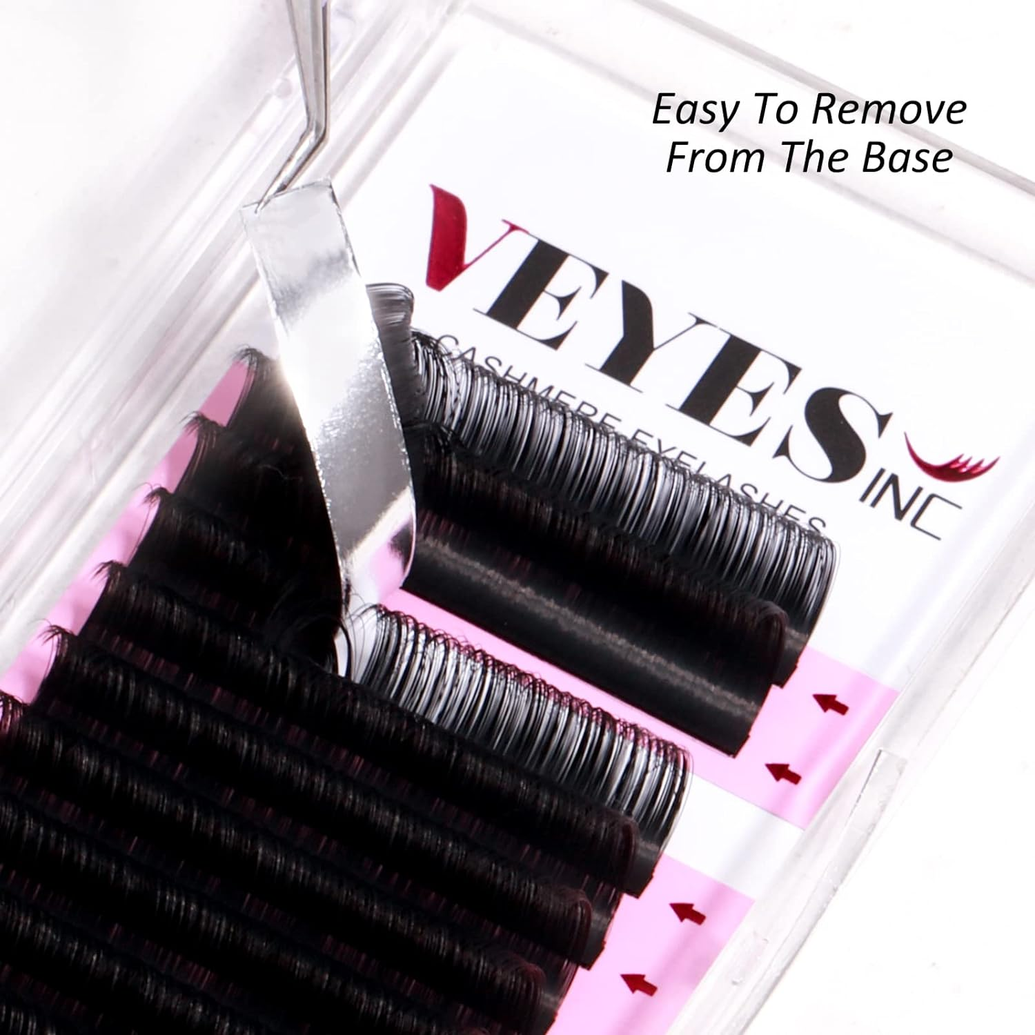 VEYES Jet Black Cashmere Lash Extensions Pinch Method Wholesale Silk Premium Lash Extension Trays Volume Lash Extensions