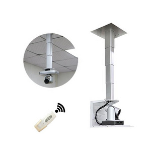 JGST Stock electric control height adjustabletelescoping motorised hidden ceiling recessed projector camera mount lift