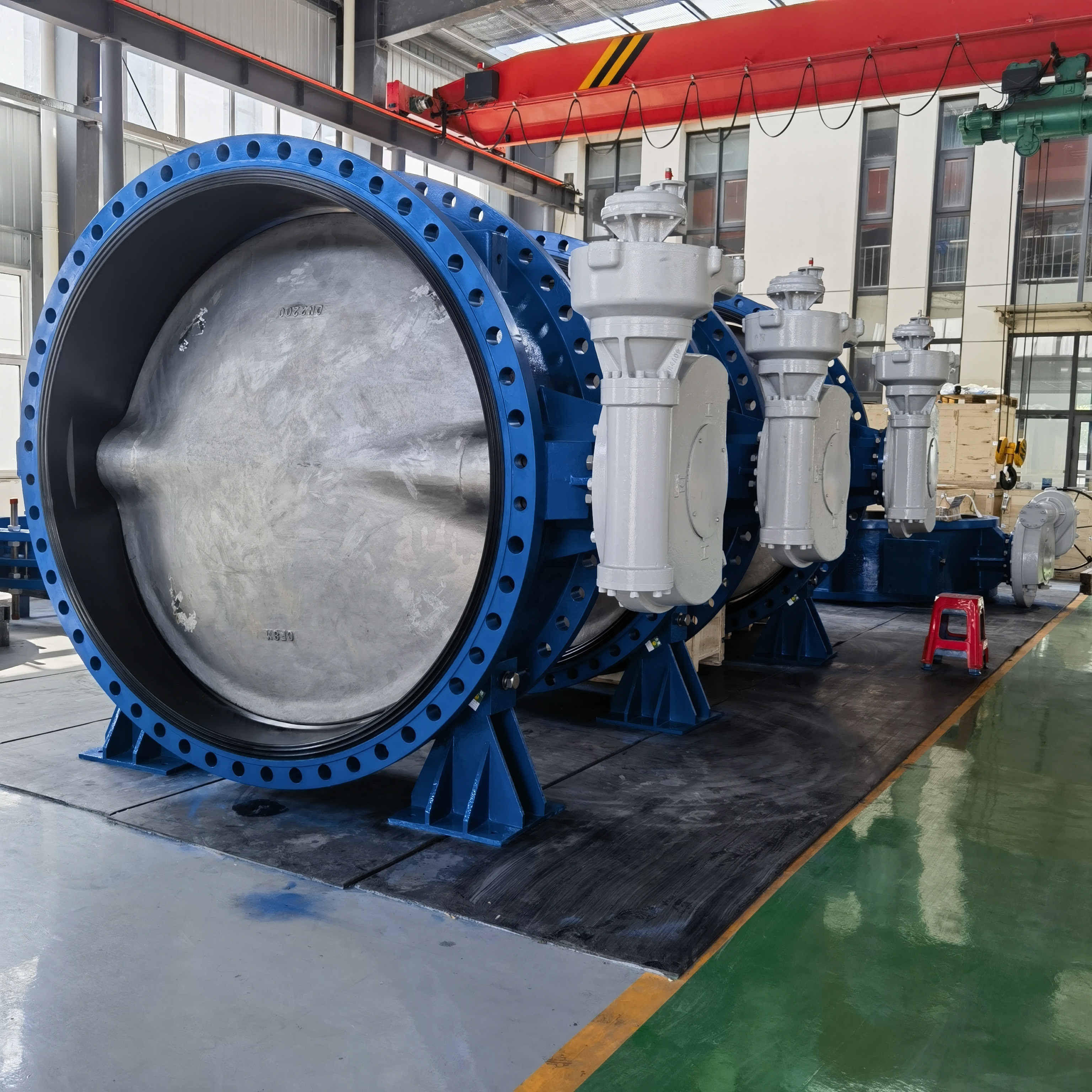 Veyron valve tianjin Ductile Iron Body Ptfe Lining Coated Split Body Gear Box Operated Lug Butterfly Valve JIS 10K