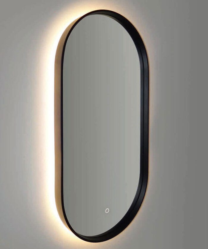 Hot sales led light oval modern mirror with 360 ambient light and direct light 100% Made in Italy for export