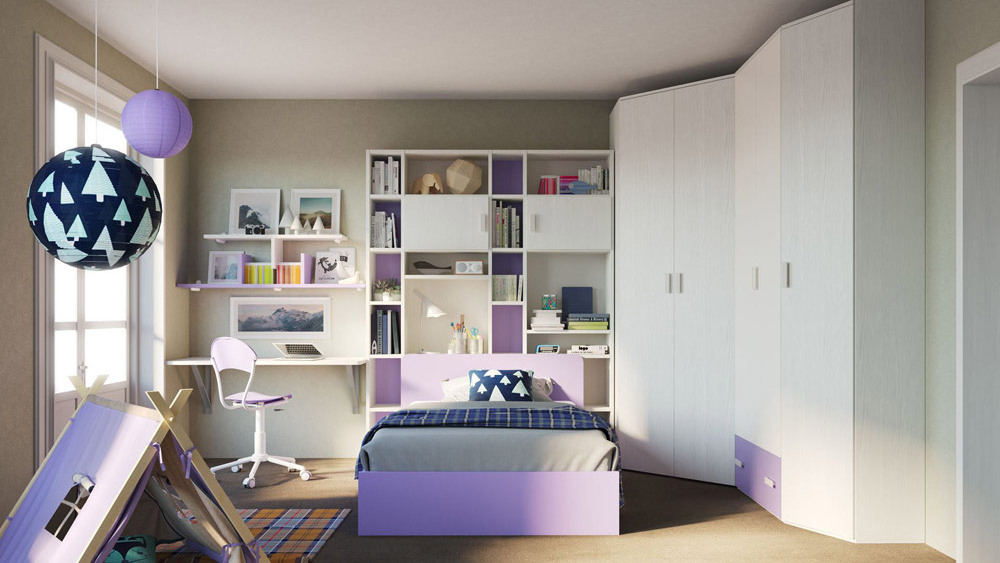 Best seller and high quality kids bedroom set compositions 100% Made in Italy for retail and for export