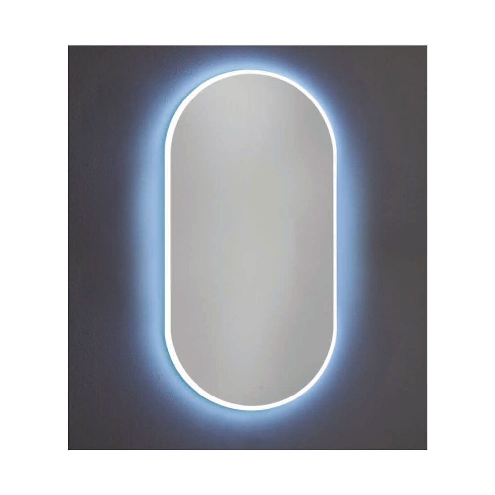 Hot sales led light oval modern mirror with 360 ambient light and direct light 100% Made in Italy for export