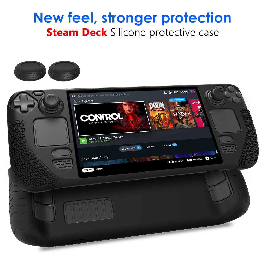 Silicone Case for Steam Deck Anti-slip Grip Cover Protector Skin for Steam Console Game Accessories Steam Deck Case