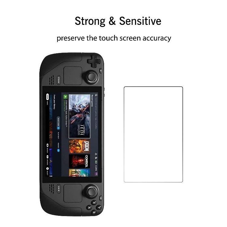 7 inch Tempered Glass For Steam Deck Screen Protector HD Tempered Glass Anti Scratch Work Compatible with Steam Deck