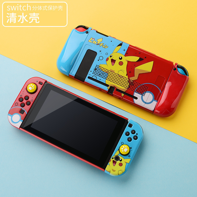 For Nintendo Switch Silicone Case TPU Cover Split Grip Replacement Protective Case Painted Clamshell Set