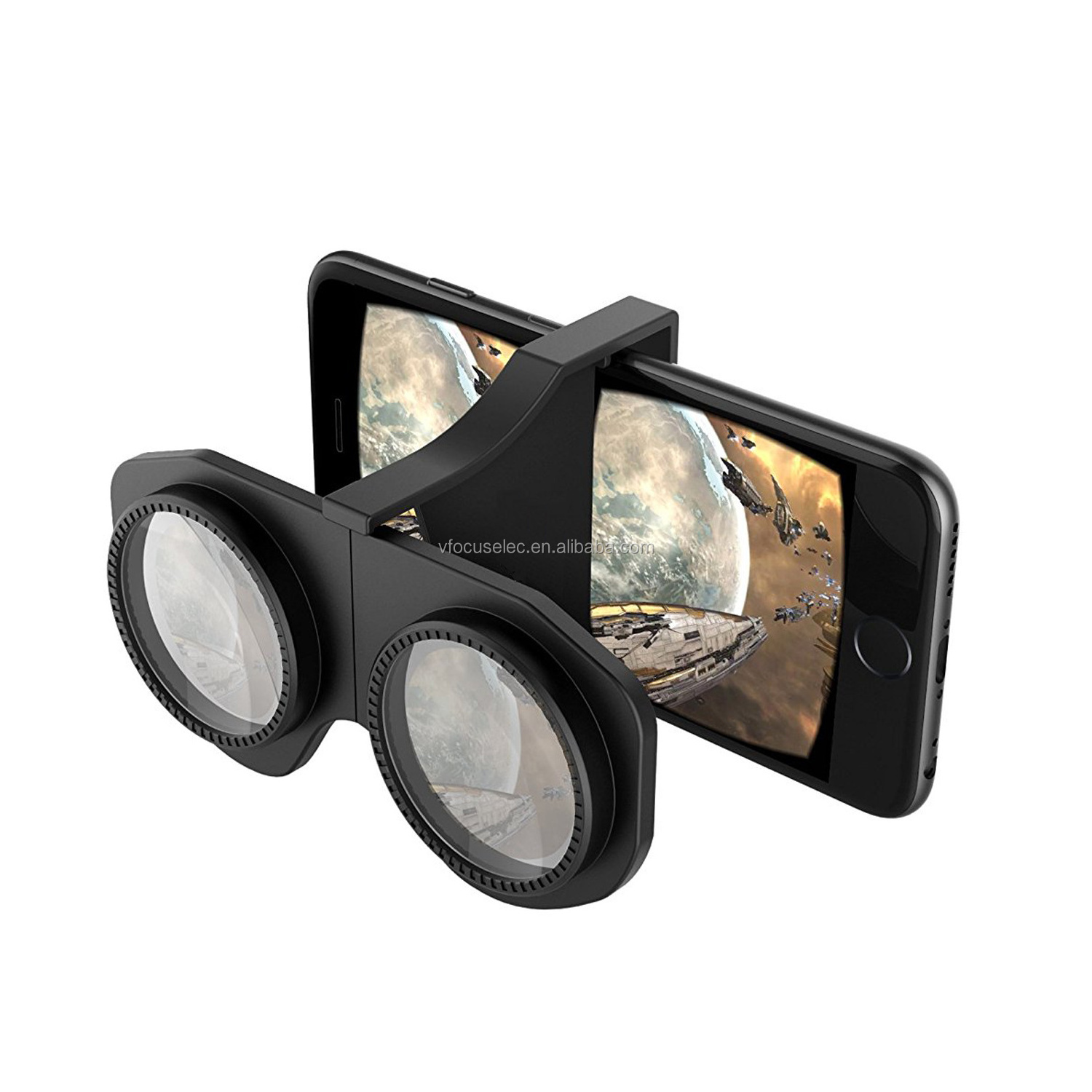 Mini Plastic Foldable VR Glasses with HD VR Lens,3D Virtual Reality Headset Compatible with Android & iOS Smartphones