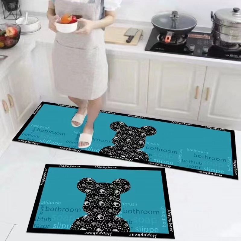 Wholesale Custom Non Slip Chenille U -shaped Toilet Mat Set Soft Memory Foam Bathroom 3 Piece Bath Mat Rug Sets