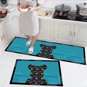 Wholesale Custom Non Slip Chenille U -shaped Toilet Mat Set Soft Memory Foam Bathroom 3 Piece Bath Mat Rug Sets