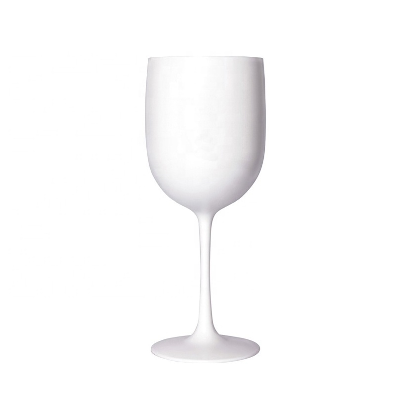 VGEET unbreakable plated blue wine glass goblet, plastic champagne blue wine glasses