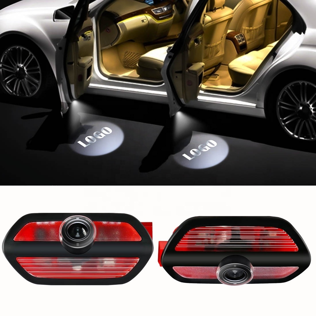 Led Laser Car Door Logo Projector Lights Emblem for Mercedes Benz S Class Maybach Welcome Lamp Auto Accessories