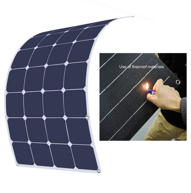 High efficiency china 36v 48v 200watt 200 watt marine etfe semi solar panel flexible 200w