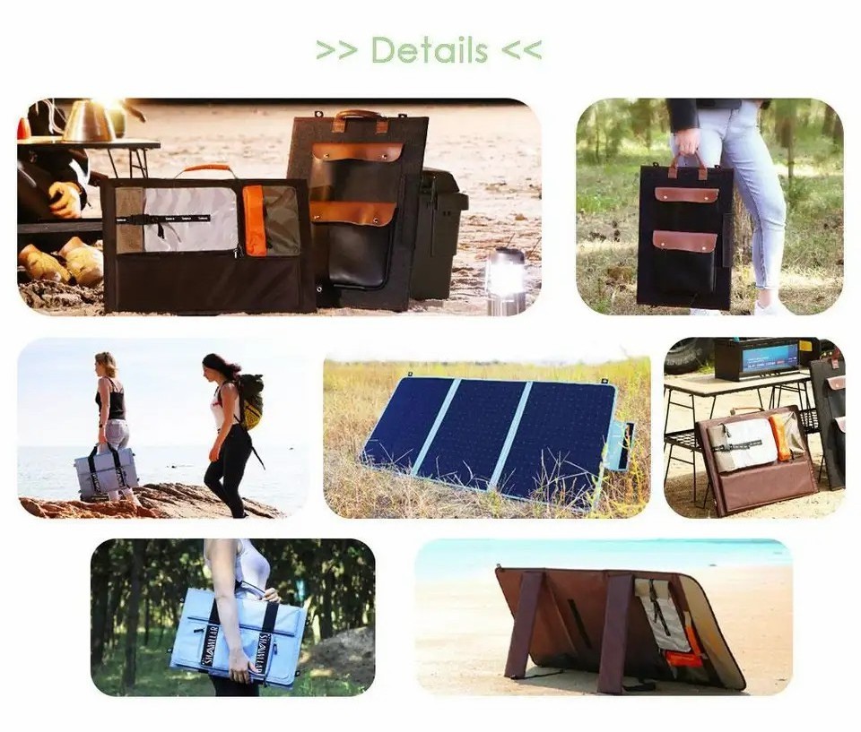 Solar Cell Perc 200w Foldable Solar Panels For Lead Lithium Battery Portable Generator Electric Motor Bike