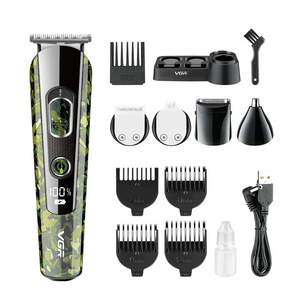 VGR V-102  Mens Grooming Kit Set 5 in1 Rechargeable Cordless Nose Hair Trimmer Electric Shaver  Professional Hair Clipper Set