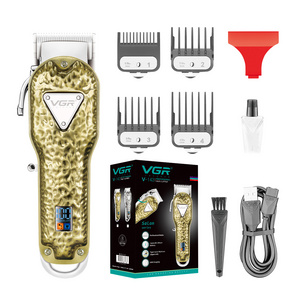 VGR V-143 High Quality Blade sharpening Machines Gold Hair Trimmer Professional Rechargeable Hair Clippers for Men