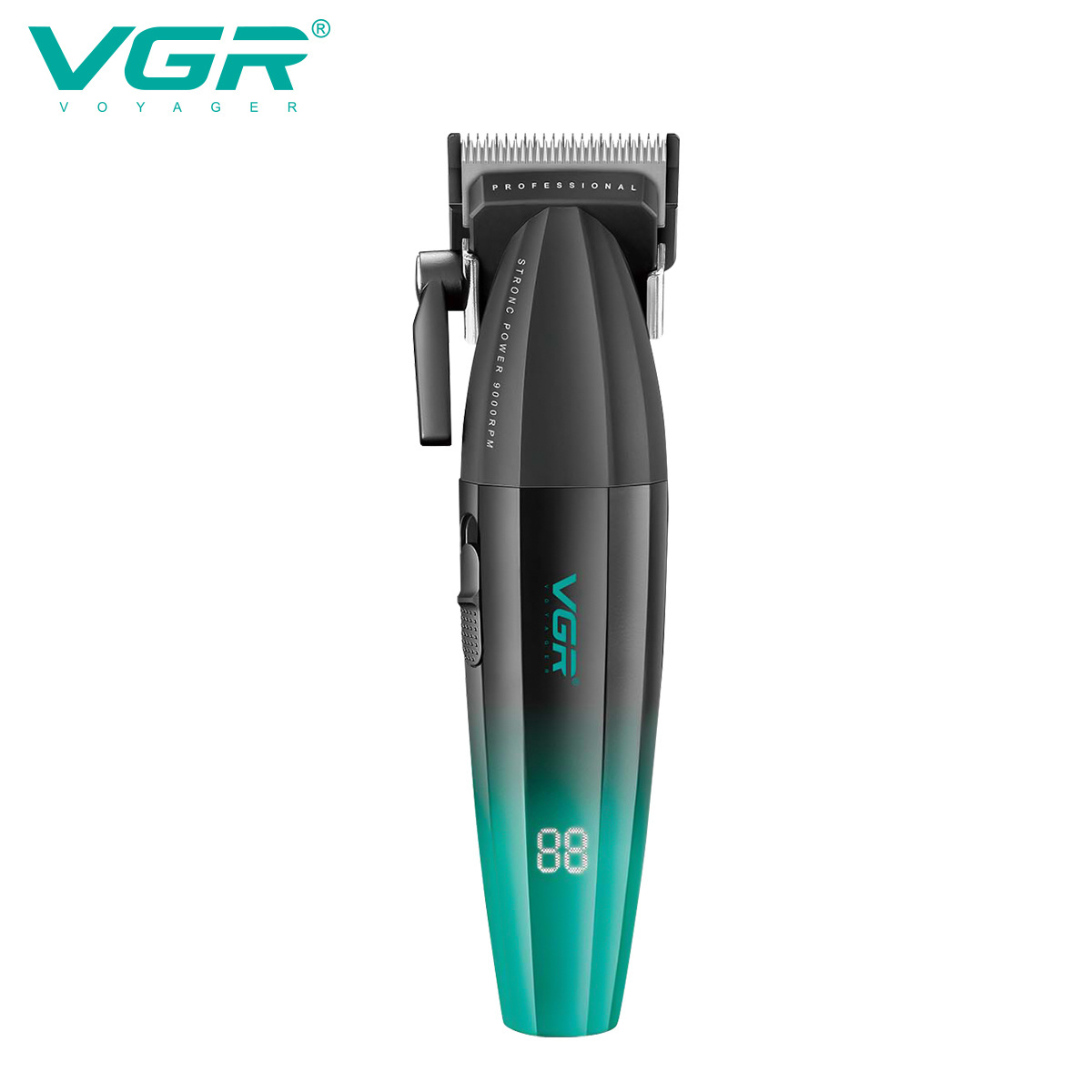 VGR V-003 9000RPM Metal Salon Barber Clippers Rechargeable Professional Hair Clipper for Men