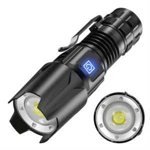 XHP50 Strong Light Flashlight Pen Clip Stepless Dimming  Mini Portable Tactical Flashlight with  Attack Head