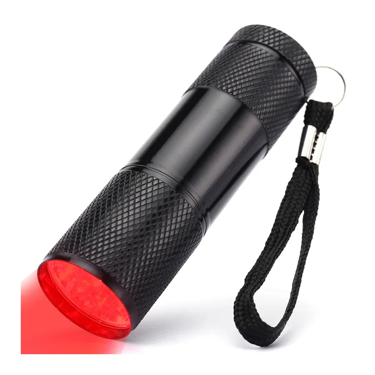 Aluminum alloy Mini Torch 625nm 9 LED Vein Finder Light Red Beam Led Flashlight