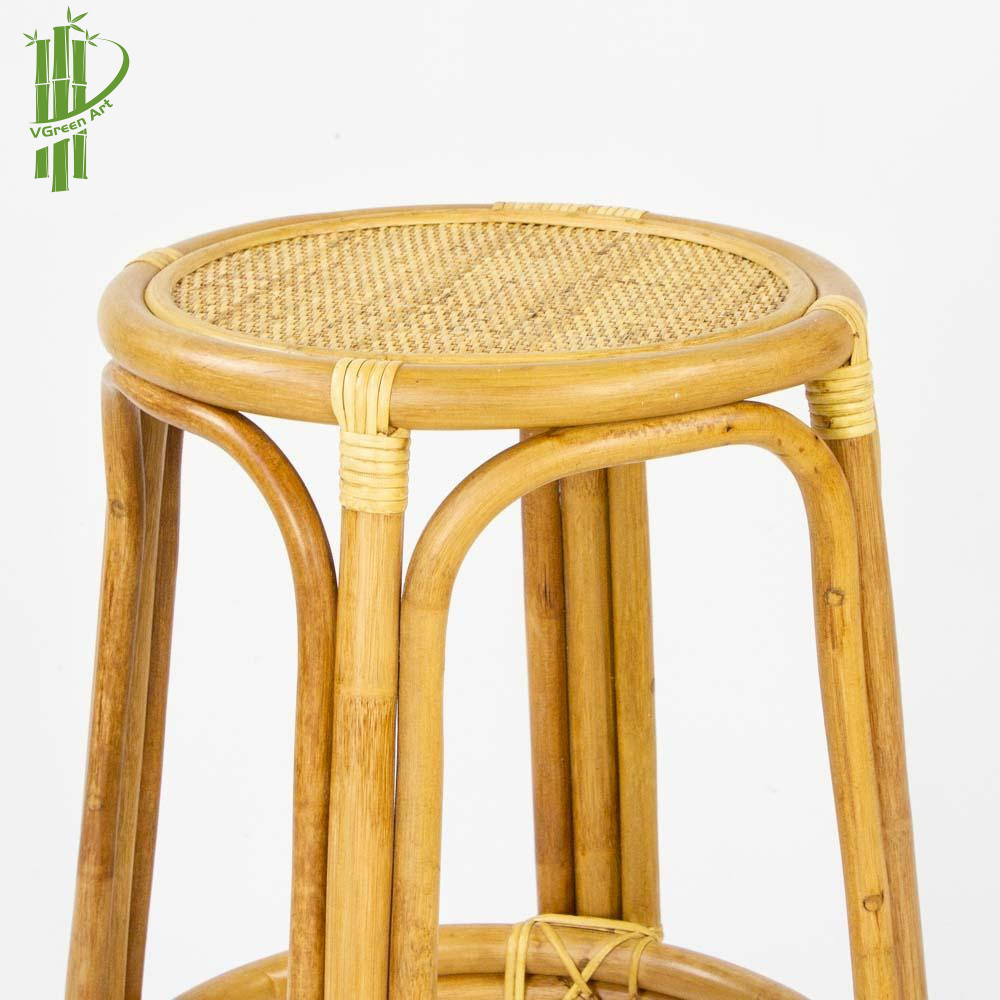 Handmade Rattan Plant Stand Pot Holder Bench Boho Decor Gift, Natural Rattan Chair From Vietnam