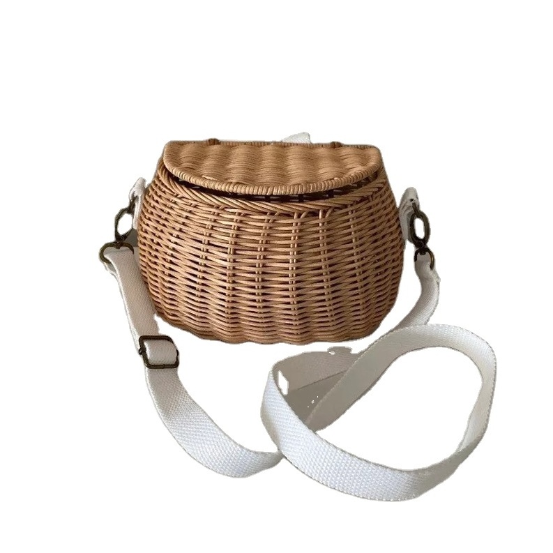 Small big Back Basket Children Bicycle Basket Handmade Rattan bag Basket kid's backpack