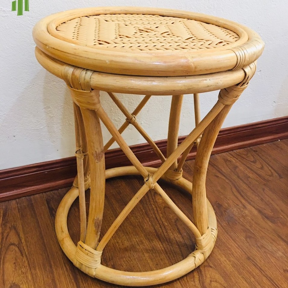 Handmade Rattan Plant Stand Pot Holder Bench Boho Decor Gift, Natural Rattan Chair From Vietnam