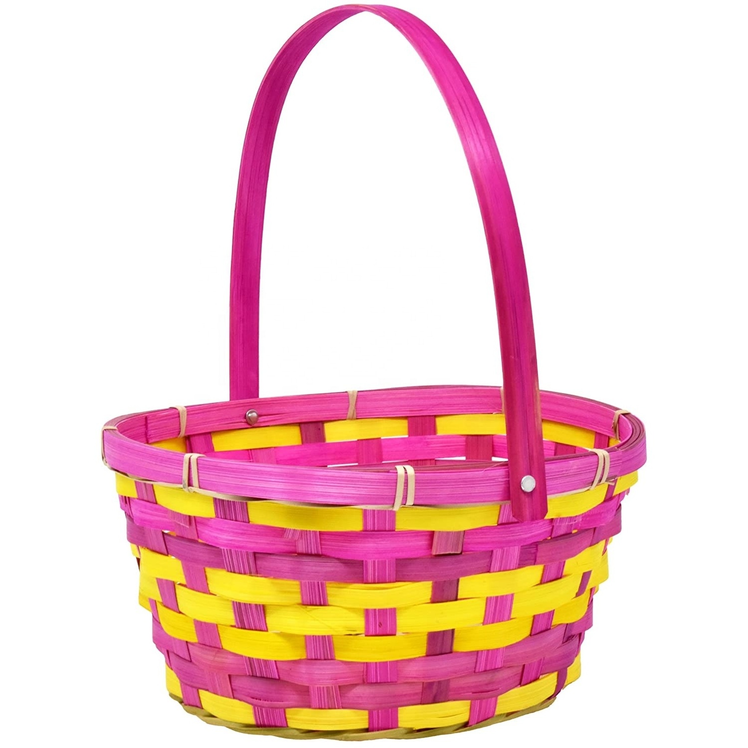 VIETNAM WHOLESALE easter baskets small big colored bamboo woven colorful gift basket storage baskets egg fruit candy cake