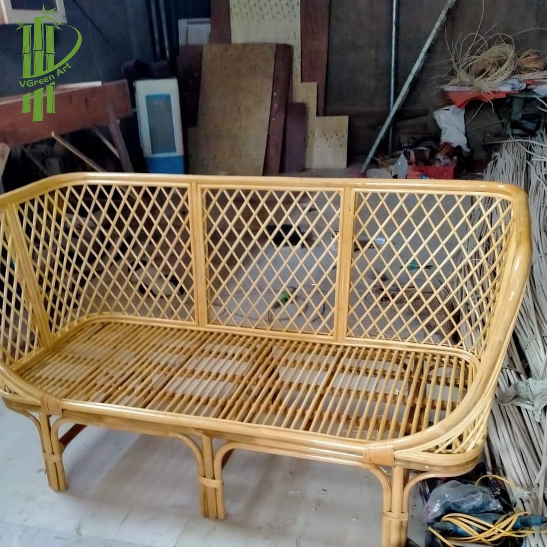 Handmade Rattan Lounge Chair and Table Set For Home/ Hotel Lobby