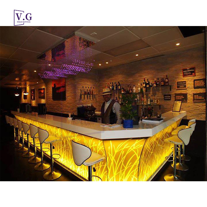 Strip Club Hot Sale Interior Decoration Design With Modern Customized Night Club Lounge Bar Counter