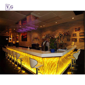 Strip Club Hot Sale Interior Decoration Design With Modern Customized Night Club Lounge Bar Counter