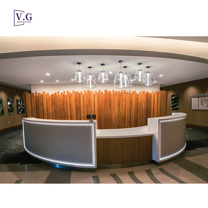 Large Modern Design Hospital Round Reception Desk Half Round Reception Desk Curved Circular Reception Desk