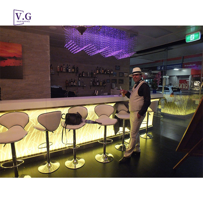 Strip Club Hot Sale Interior Decoration Design With Modern Customized Night Club Lounge Bar Counter